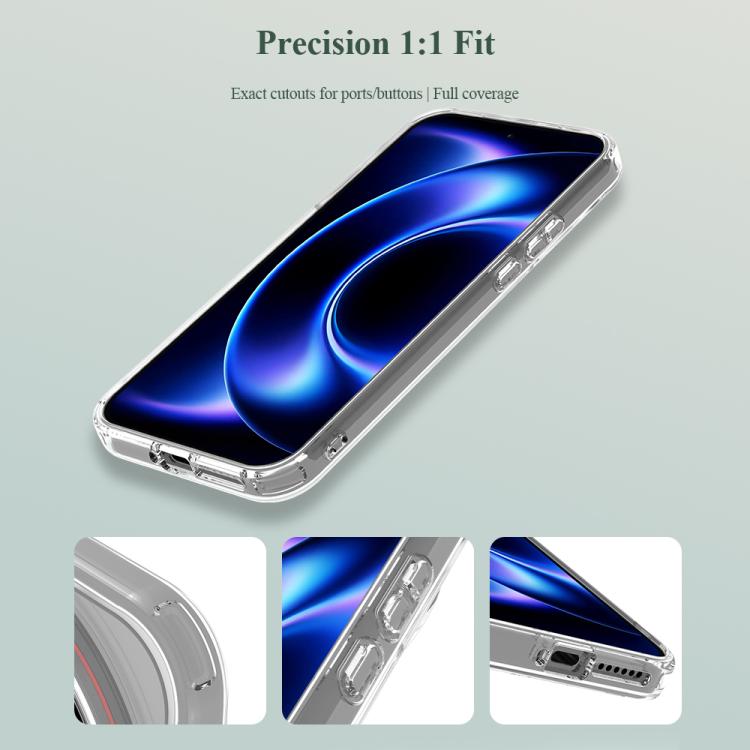 For Xiaomi 17 Ultra LeReach TOC Clear Series Dual-Composite Armor TPU + Acrylic Shockproof Phone Case - Transparent