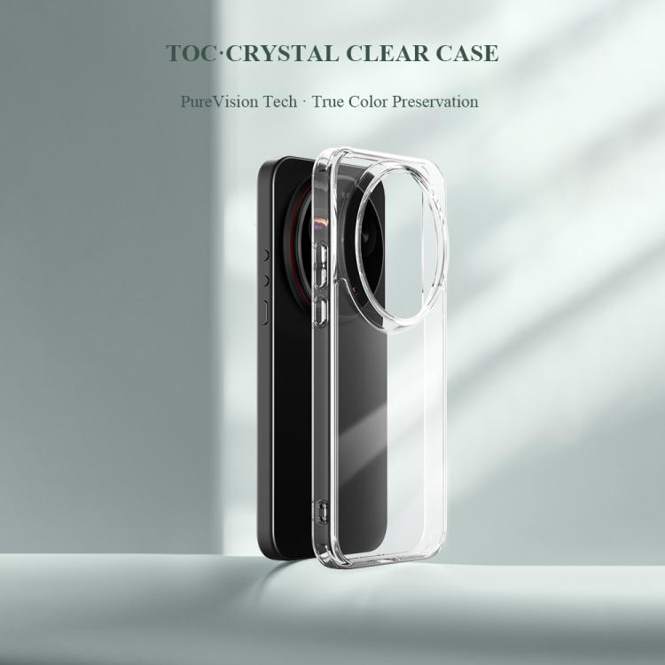 For Xiaomi 17 Ultra LeReach TOC Clear Series Dual-Composite Armor TPU + Acrylic Shockproof Phone Case - Transparent