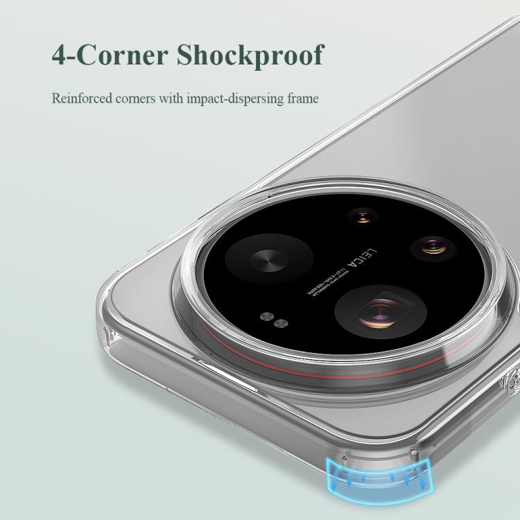 For Xiaomi 17 Ultra LeReach TOC Clear Series Dual-Composite Armor TPU + Acrylic Shockproof Phone Case - Transparent