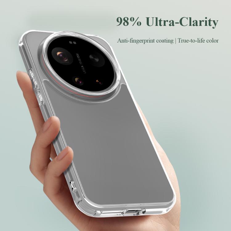 For Xiaomi 17 Ultra LeReach TOC Clear Series Dual-Composite Armor TPU + Acrylic Shockproof Phone Case - Transparent