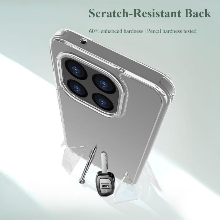 For Xiaomi 15T 5G LeReach TOC Clear Series Dual-Composite Armor TPU + Acrylic Shockproof Phone Case - Transparent