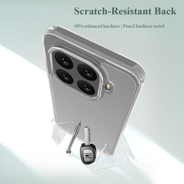 For Xiaomi 15T Pro 5G LeReach TOC Clear Series Dual-Composite Armor TPU + Acrylic Shockproof Phone Case - Transparent
