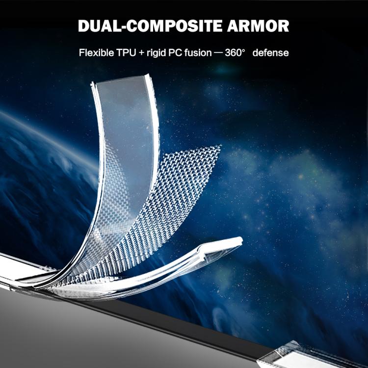 For Xiaomi Poco X8 Pro Max 5G LeReach TOC Clear Series Dual-Composite Armor TPU + Acrylic Shockproof Phone Case - Transparent
