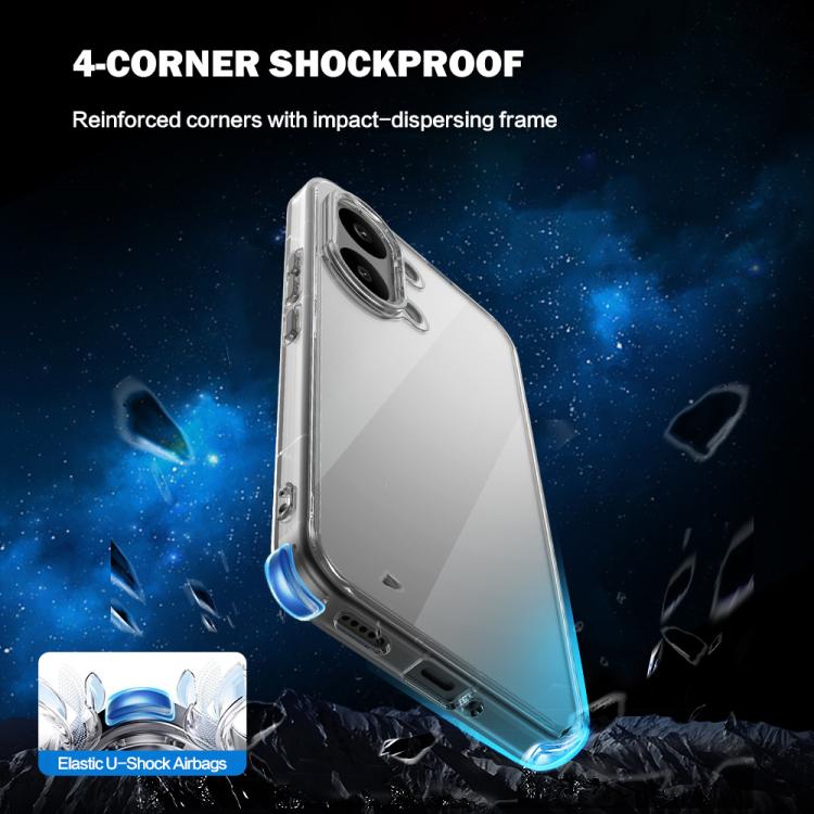 For Xiaomi Poco X8 Pro Max 5G LeReach TOC Clear Series Dual-Composite Armor TPU + Acrylic Shockproof Phone Case - Transparent