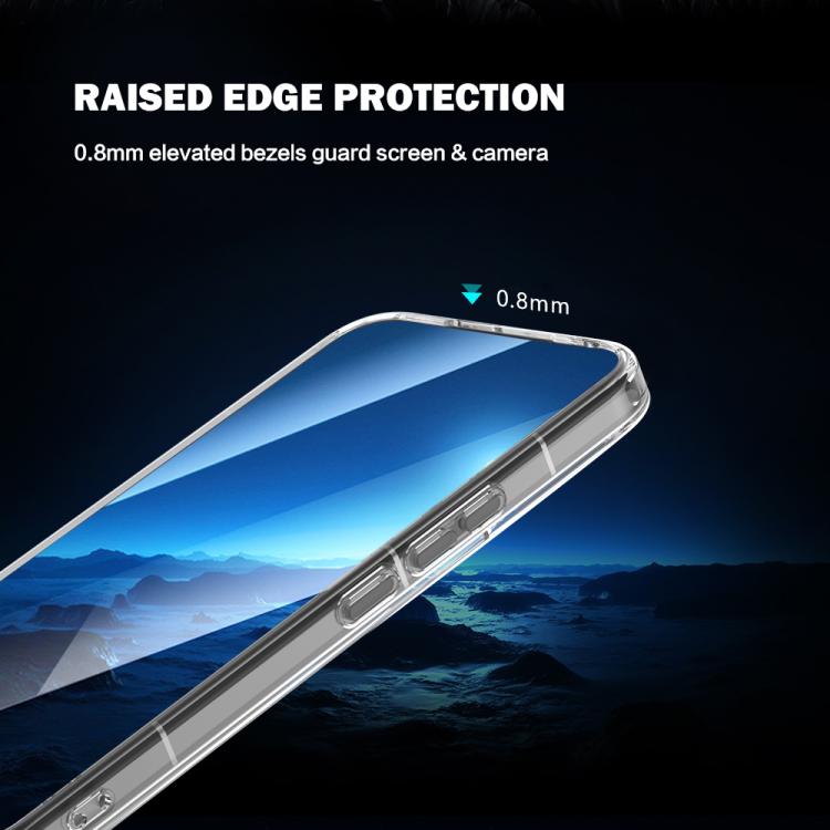 For Xiaomi Poco X8 Pro Max 5G LeReach TOC Clear Series Dual-Composite Armor TPU + Acrylic Shockproof Phone Case - Transparent