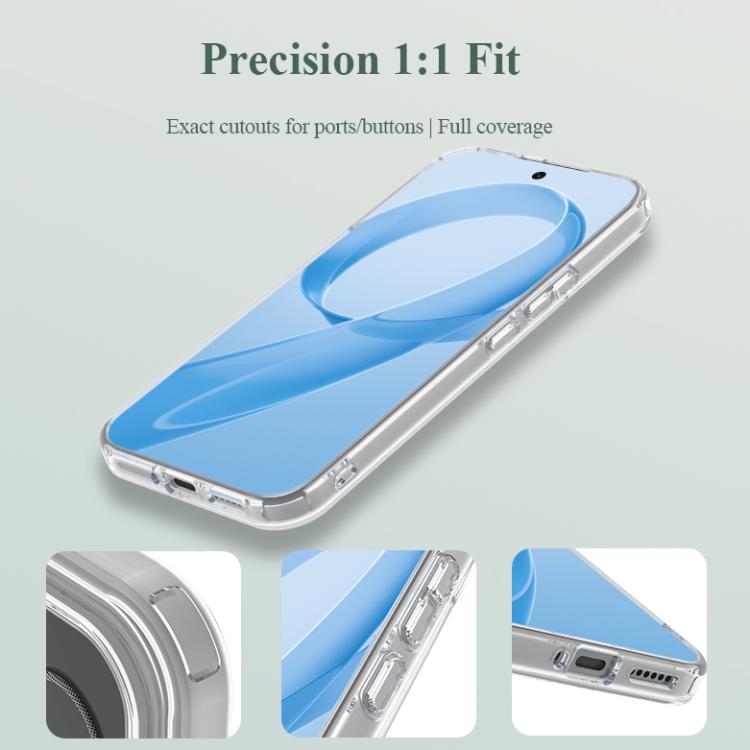 For Xiaomi Poco F8 Pro LeReach TOC Clear Series Dual-Composite Armor TPU + Acrylic Shockproof Phone Case - Transparent