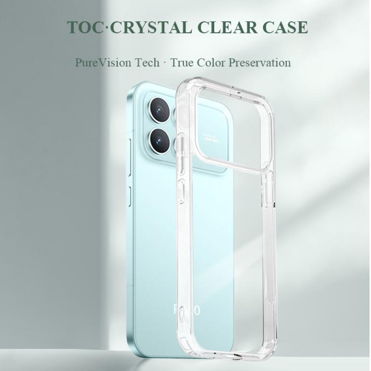 For Xiaomi Poco F8 Pro LeReach TOC Clear Series Dual-Composite Armor TPU + Acrylic Shockproof Phone Case - Transparent