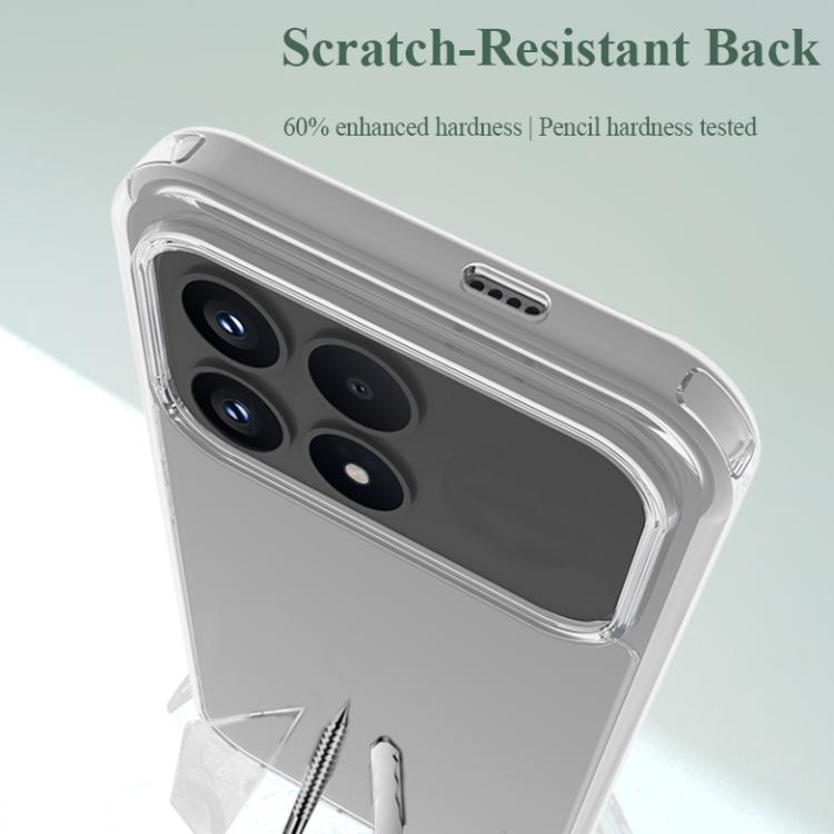 For Xiaomi Poco F8 Pro LeReach TOC Clear Series Dual-Composite Armor TPU + Acrylic Shockproof Phone Case - Transparent