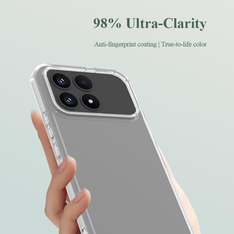 For Xiaomi Poco F8 Pro LeReach TOC Clear Series Dual-Composite Armor TPU + Acrylic Shockproof Phone Case - Transparent