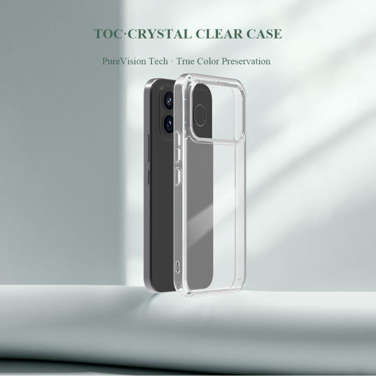 For Xiaomi Poco F8 Ultra 5G LeReach TOC Clear Series Dual-Composite Armor TPU + Acrylic Shockproof Phone Case - Transparent