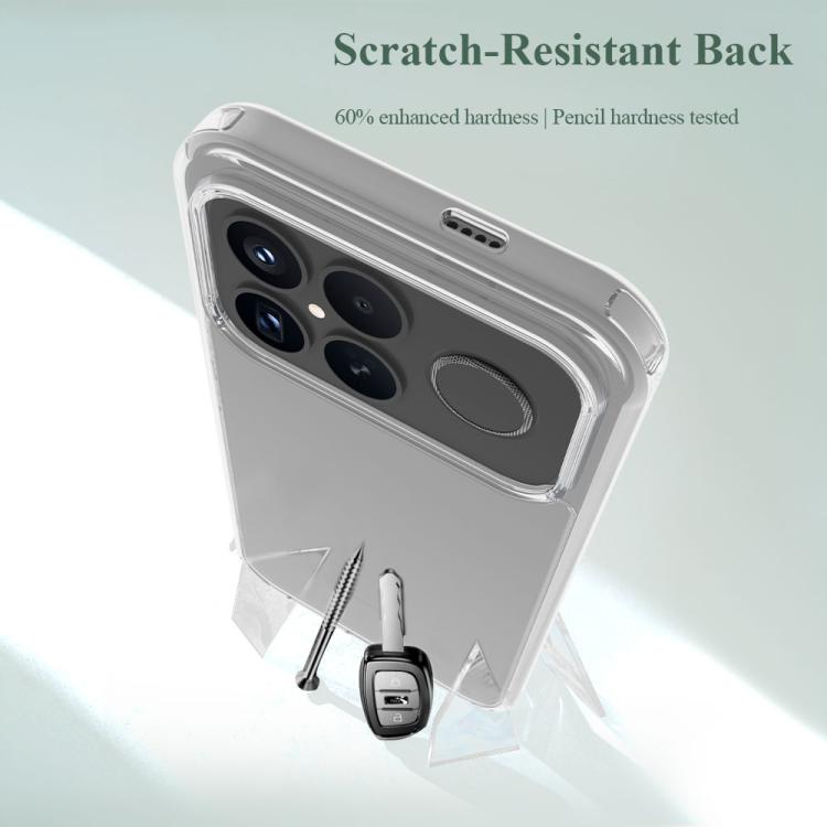 For Xiaomi Poco F8 Ultra 5G LeReach TOC Clear Series Dual-Composite Armor TPU + Acrylic Shockproof Phone Case - Transparent