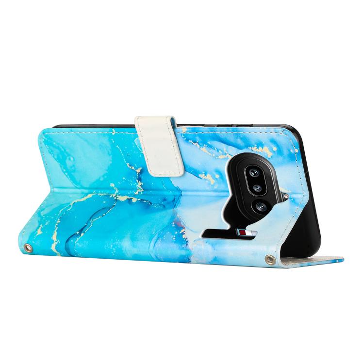 For Nothing Phone 4a Painted Marble Pattern Leather Phone Case