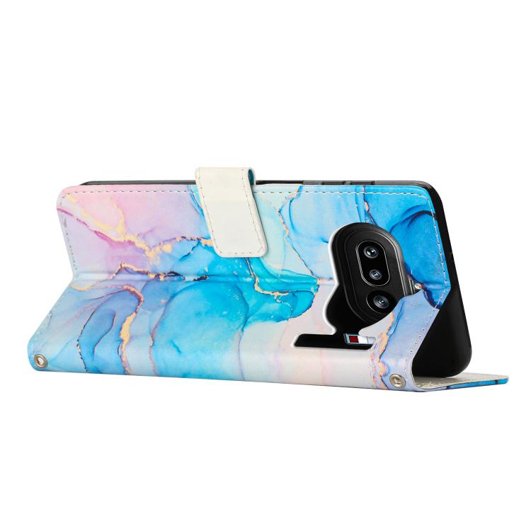 For Nothing Phone 4a Painted Marble Pattern Leather Phone Case