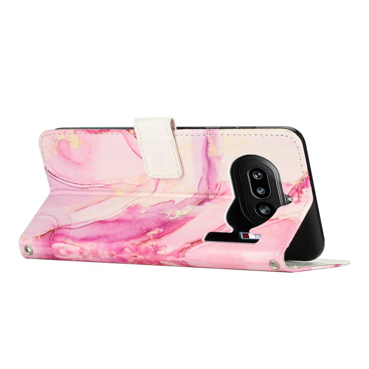 For Nothing Phone 4a Painted Marble Pattern Leather Phone Case