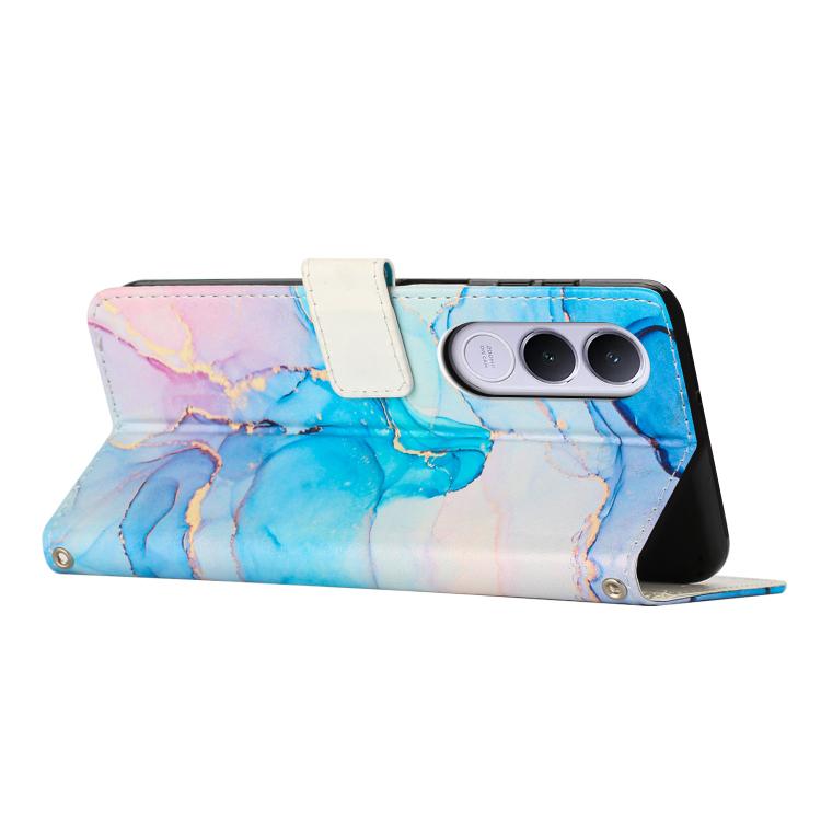 For vivo V70 FE 5G Painted Marble Pattern Leather Phone Case