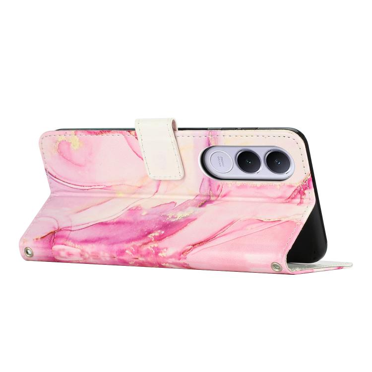 For vivo V70 FE 5G Painted Marble Pattern Leather Phone Case