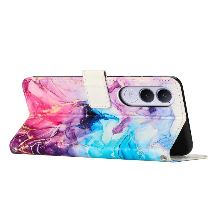 For vivo V70 FE 5G Painted Marble Pattern Leather Phone Case