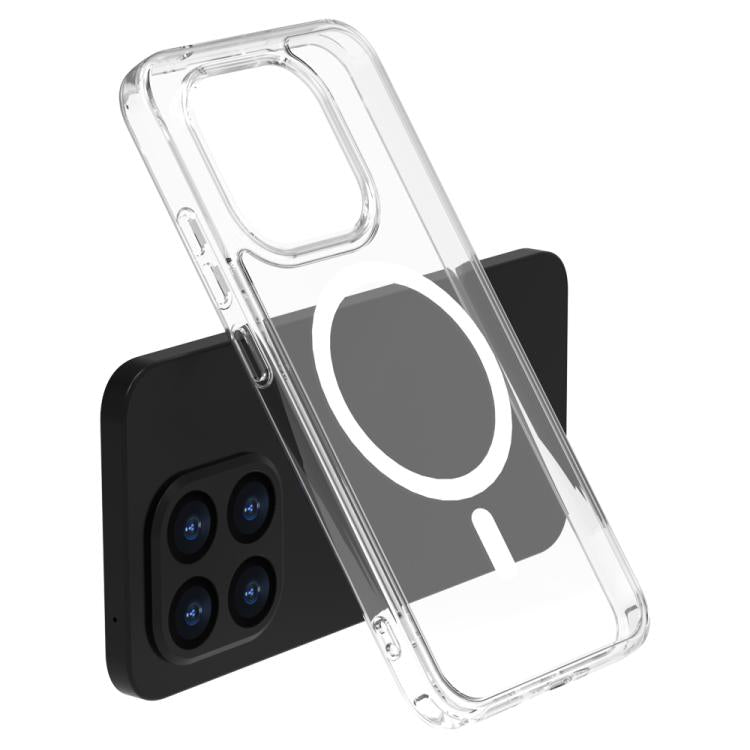 For Xiaomi 15T 5G LeReach TOC Clear Series Dual-Composite Armor TPU + Acrylic Shockproof Magnetic Phone Case - Transparent