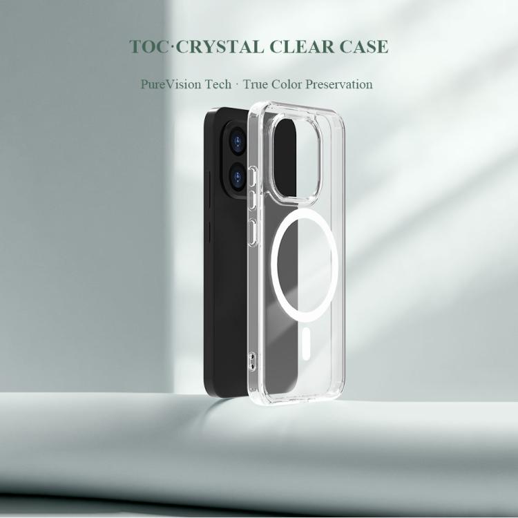 For Xiaomi 15T 5G LeReach TOC Clear Series Dual-Composite Armor TPU + Acrylic Shockproof Magnetic Phone Case - Transparent