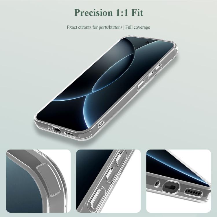 For Xiaomi 15T Pro 5G LeReach TOC Clear Series Dual-Composite Armor TPU + Acrylic Shockproof Magnetic Phone Case - Transparent