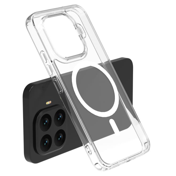 For Xiaomi 15T Pro 5G LeReach TOC Clear Series Dual-Composite Armor TPU + Acrylic Shockproof Magnetic Phone Case - Transparent