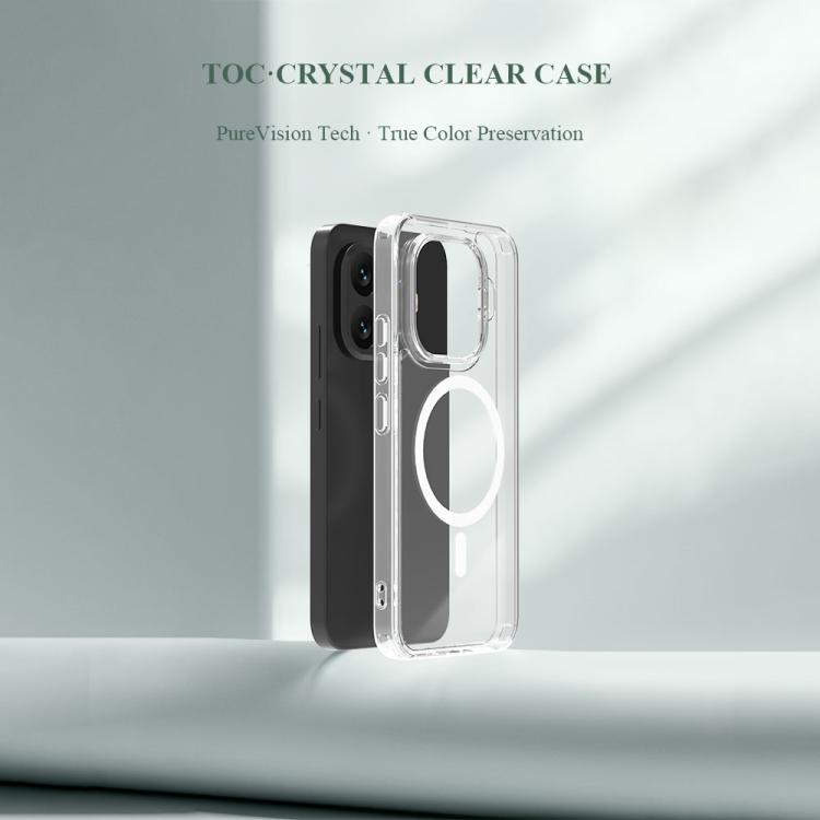 For Xiaomi 15T Pro 5G LeReach TOC Clear Series Dual-Composite Armor TPU + Acrylic Shockproof Magnetic Phone Case - Transparent