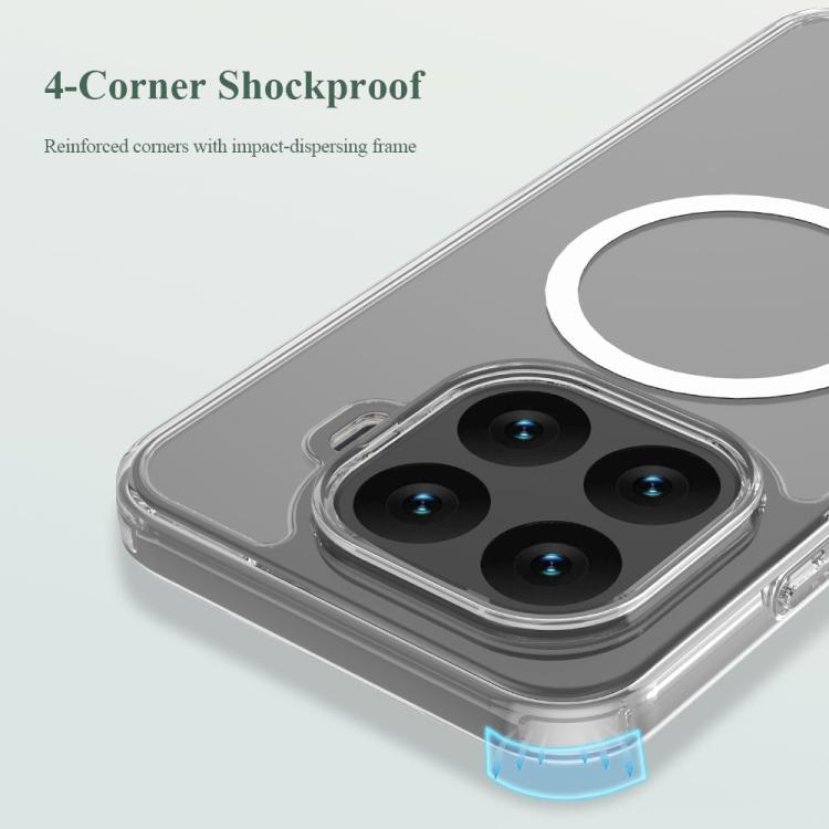 For Xiaomi 15T Pro 5G LeReach TOC Clear Series Dual-Composite Armor TPU + Acrylic Shockproof Magnetic Phone Case - Transparent