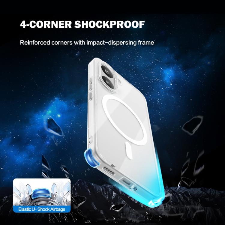 For Xiaomi Poco X8 Pro 5G LeReach TOC Clear Series Dual-Composite Armor TPU + Acrylic Shockproof Magnetic Phone Case - Transparent