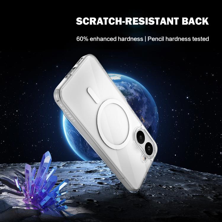 For Xiaomi Poco X8 Pro 5G LeReach TOC Clear Series Dual-Composite Armor TPU + Acrylic Shockproof Magnetic Phone Case - Transparent