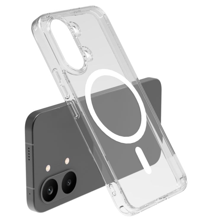 For Xiaomi Poco X8 Pro Max 5G LeReach TOC Clear Series Dual-Composite Armor TPU + Acrylic Shockproof Magnetic Phone Case - Transparent
