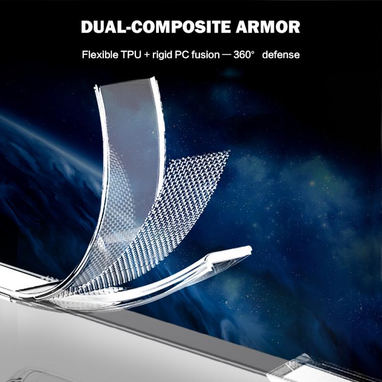 For Xiaomi Poco X8 Pro Max 5G LeReach TOC Clear Series Dual-Composite Armor TPU + Acrylic Shockproof Magnetic Phone Case - Transparent