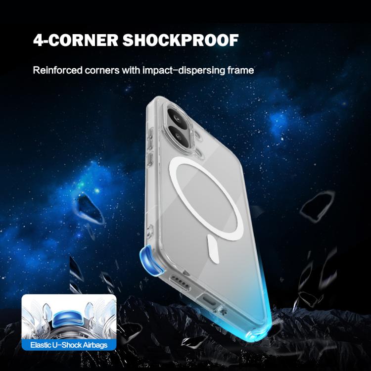 For Xiaomi Poco X8 Pro Max 5G LeReach TOC Clear Series Dual-Composite Armor TPU + Acrylic Shockproof Magnetic Phone Case - Transparent