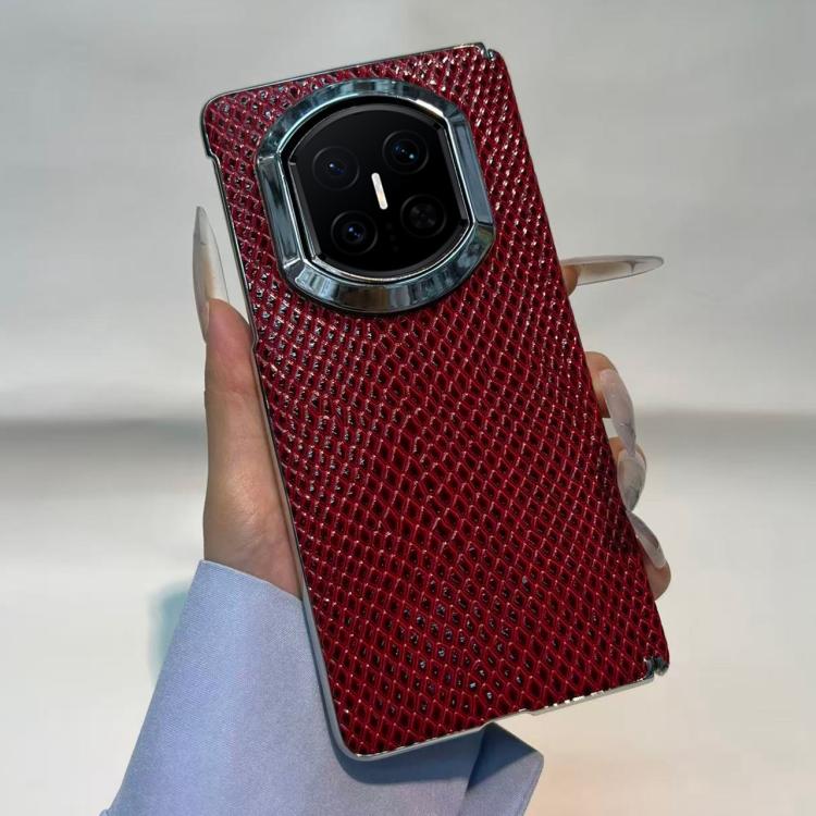 For Huawei Mate X7 Snakeskin Texture Design Shockproof Vegan Leather Phone Case