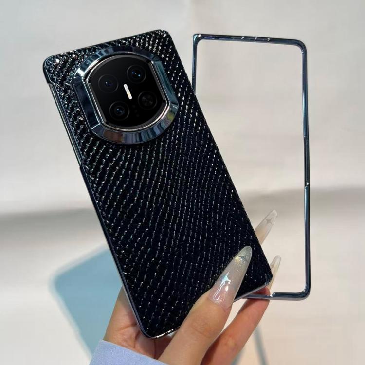 For Huawei Mate X7 Snakeskin Texture Design Shockproof Vegan Leather Phone Case with Frame