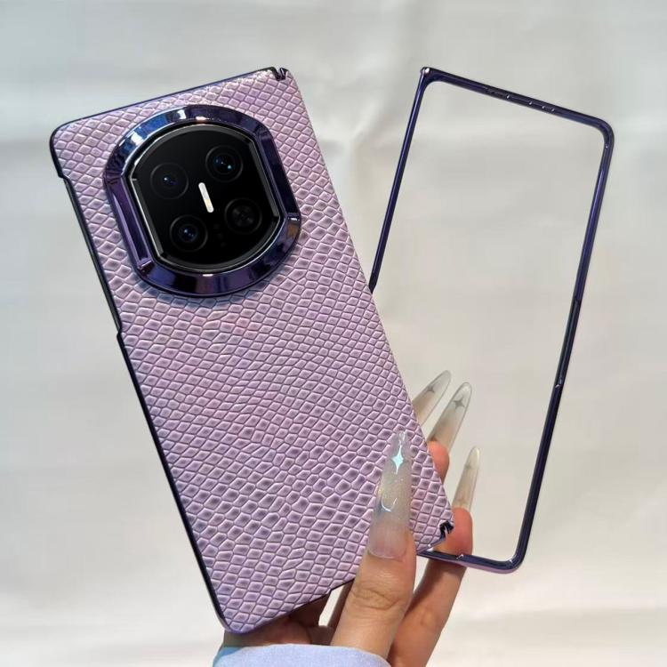 For Huawei Mate X7 Snakeskin Texture Design Shockproof Vegan Leather Phone Case with Frame