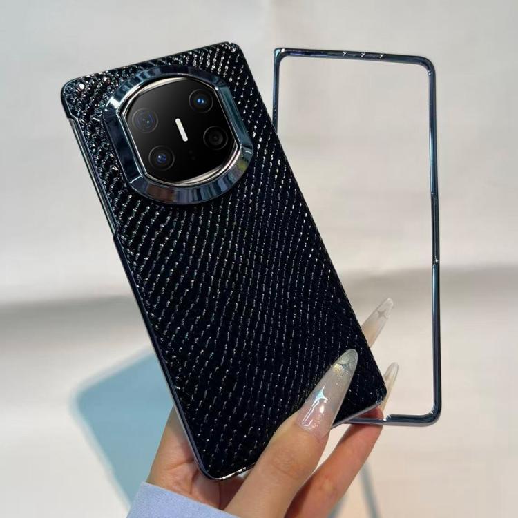 For Huawei Mate X6 Snakeskin Texture Design Shockproof Vegan Leather Phone Case with Frame