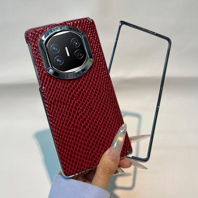 For Huawei Mate X5 Snakeskin Texture Design Shockproof Vegan Leather Phone Case with Frame
