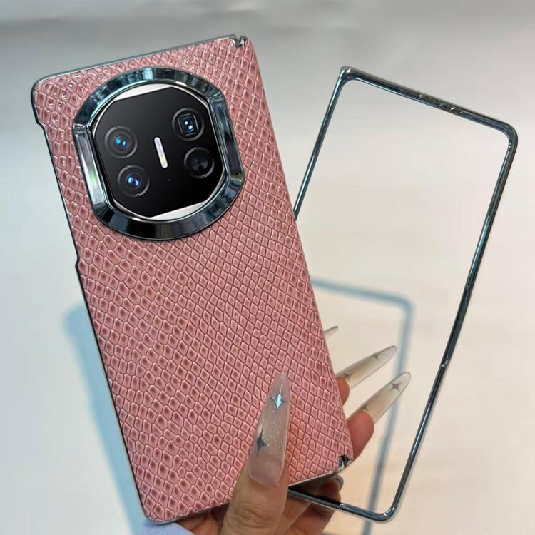 For Huawei Mate X5 Snakeskin Texture Design Shockproof Vegan Leather Phone Case with Frame
