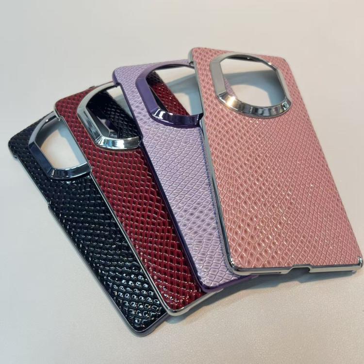 For Huawei Mate X7 Snakeskin Texture Design Shockproof Vegan Leather Phone Case with Frame
