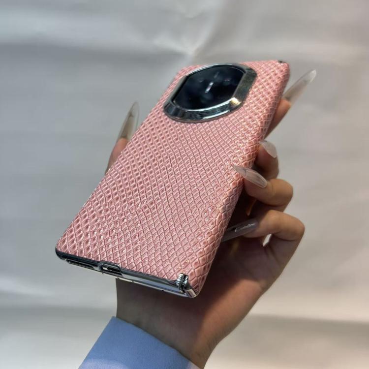 For Huawei Mate X7 Snakeskin Texture Design Shockproof Vegan Leather Phone Case with Frame