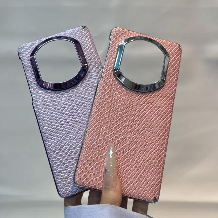 For Huawei Mate X7 Snakeskin Texture Design Shockproof Vegan Leather Phone Case with Frame