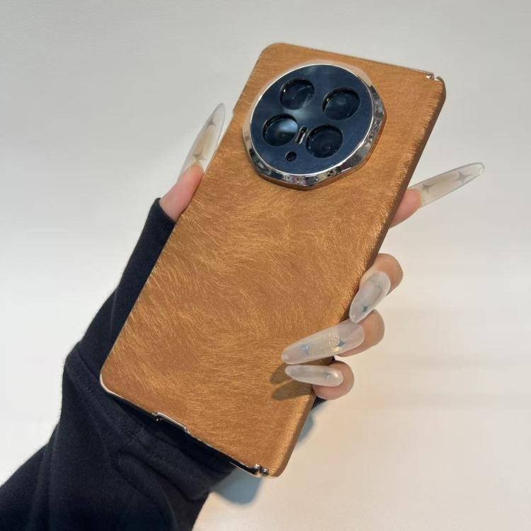 For Huawei Mate X6 Velvet Gold Silk Texture Design Shockproof Phone Case