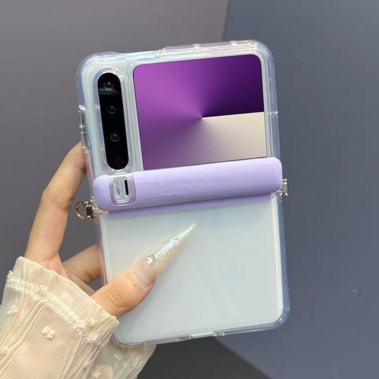 For Huawei Pura X Transparent Side Buckle Full Coverage Shockproof Phone Case