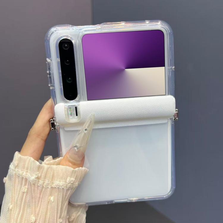 For Huawei Pura X Transparent Side Buckle Full Coverage Shockproof Phone Case