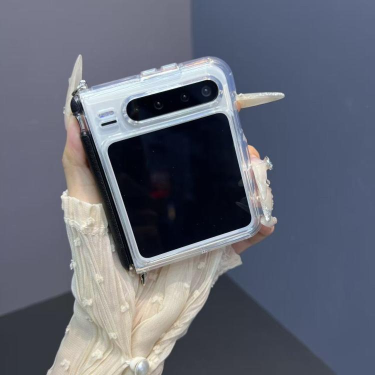 For Huawei Pura X Transparent Side Buckle Full Coverage Shockproof Phone Case