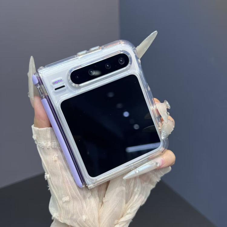 For Huawei Pura X Transparent Flat Buckle Full Coverage Shockproof Phone Case