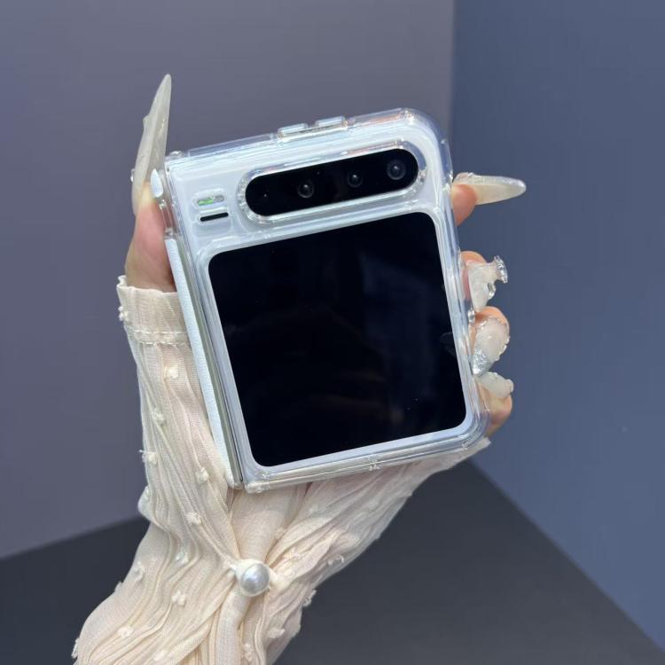For Huawei Pura X Transparent Flat Buckle Full Coverage Shockproof Phone Case