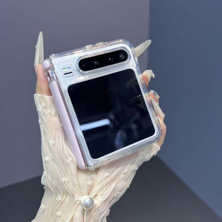 For Huawei Pura X Transparent Flat Buckle Full Coverage Shockproof Phone Case