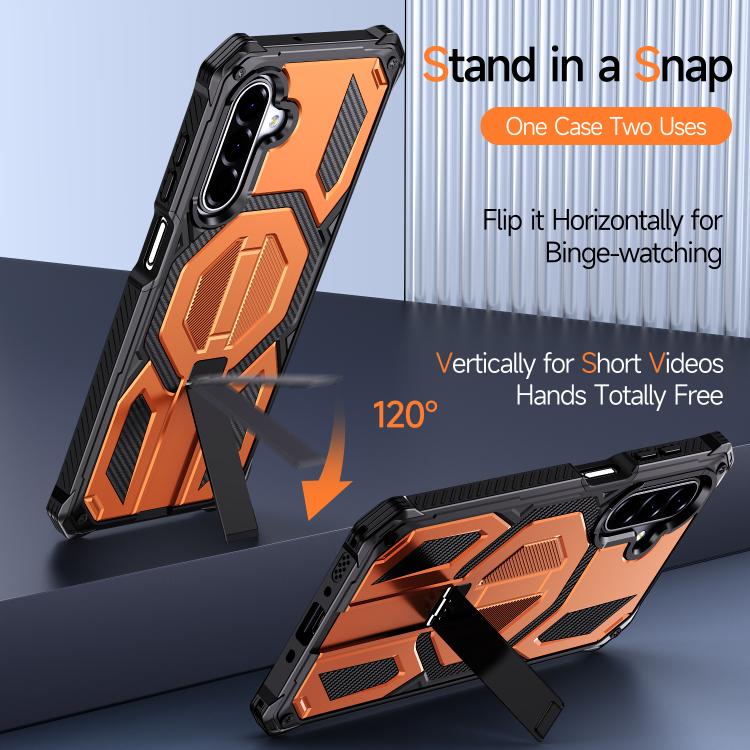 For Galaxy A16 / A17 / A26 5G Hidden Metal Holder Magnetic Shockproof Phone Case