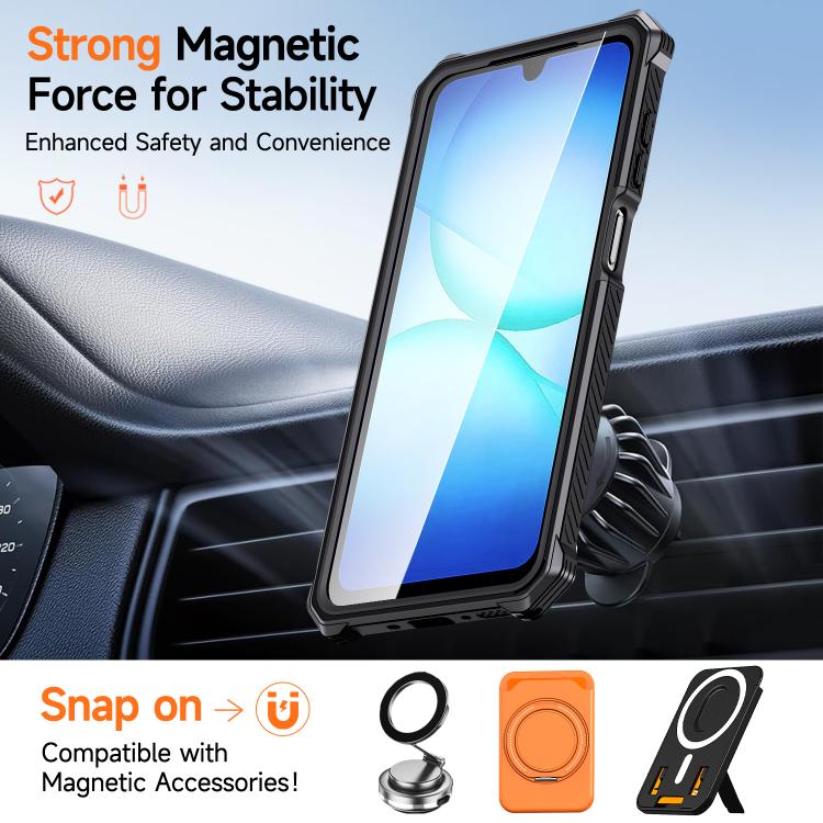For Galaxy A16 / A17 / A26 5G Hidden Metal Holder Magnetic Shockproof Phone Case